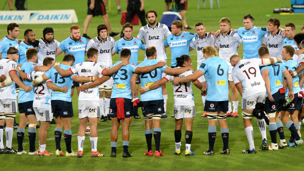 Unity: Both teams observe a moment of silence for the Christchurch terror attack victims at the beginning of the game.