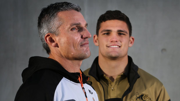 Moral support: Ivan Cleary was present when Phil Gould conducted negotiations with son Nathan.