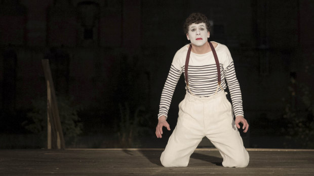 Jesse Eisenberg as Marcel Marceau in Resistance.