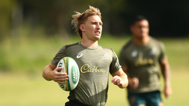 Tate McDermott during Australia’s captain’s run on Friday. 