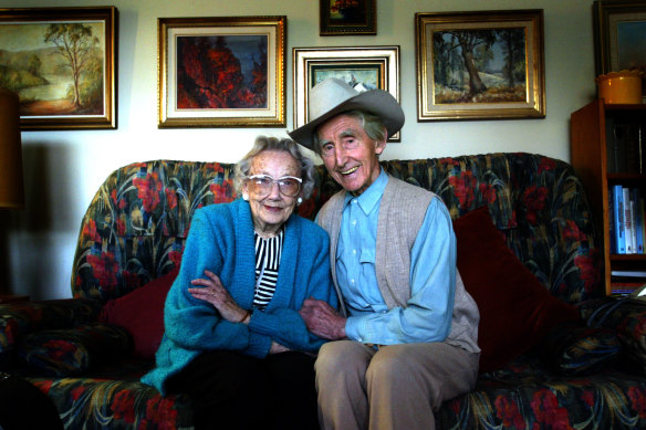 Smokey and Dot at their Lane Cove home in 2003.