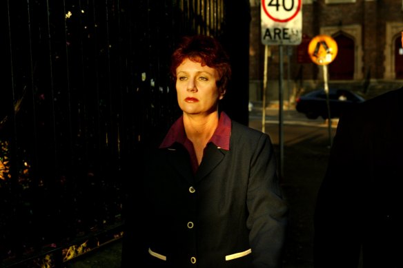 Kathleen Folbigg is seen here leaving court in Darlinghurst in 2003.
