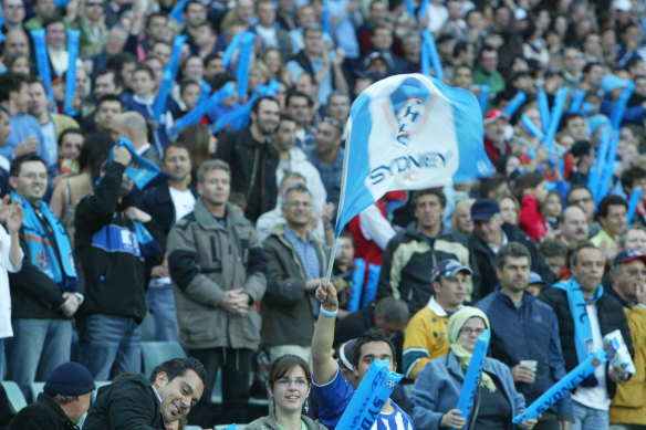 Large crowds at the Hyundai A-League opening game.