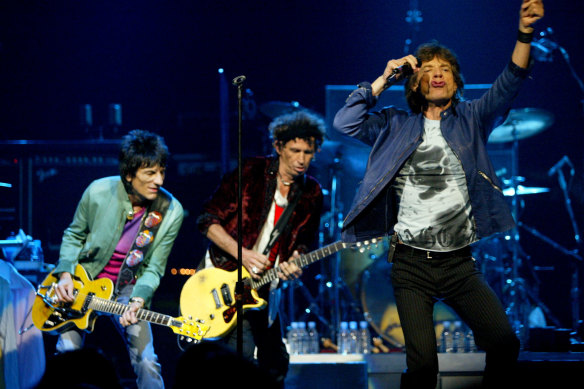 The Rolling Stones in concert in Sydney in 2003.