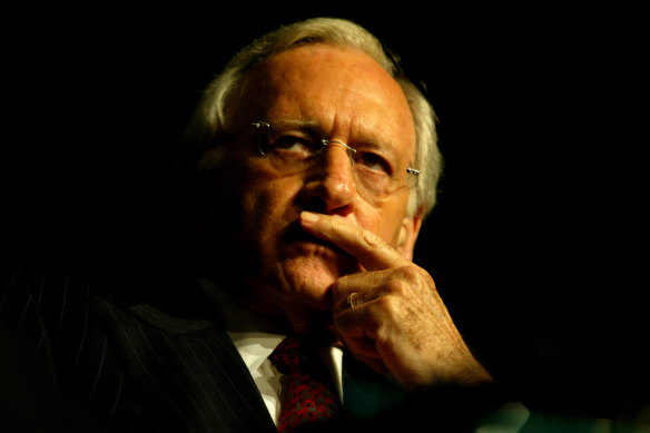 Andrew Peacock talks to Brisbane    leaders forum, May 26, 2003.