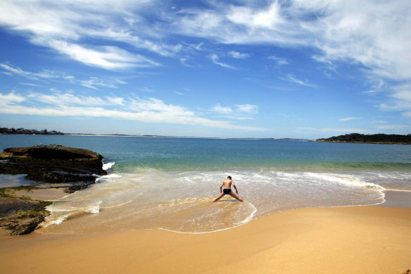 Sweeping Jibbon Beach is a popular spot.