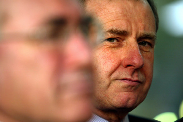 Simon Crean with then-prime minister John Howard in 2003. He become Labor leader at a dreadful time for the party.