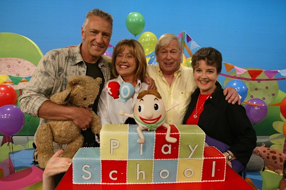 John Waters, Noni Hazlehurst, John Hamblin and Lorraine Bayly celebrate 40 years of Play School.