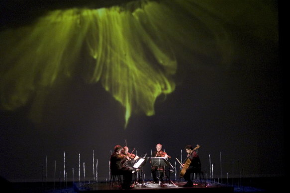 Kronos performing their renowned <i>Sun Rings</i> in 2011.