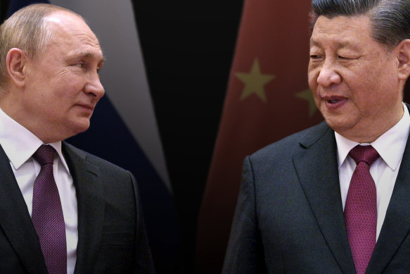 Xi Jinping and Vladimir Putin in Beijing earlier this year.