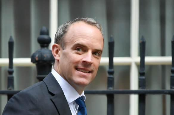 Dominic Raab, UK Foreign Secretary, in London on Tuesday.