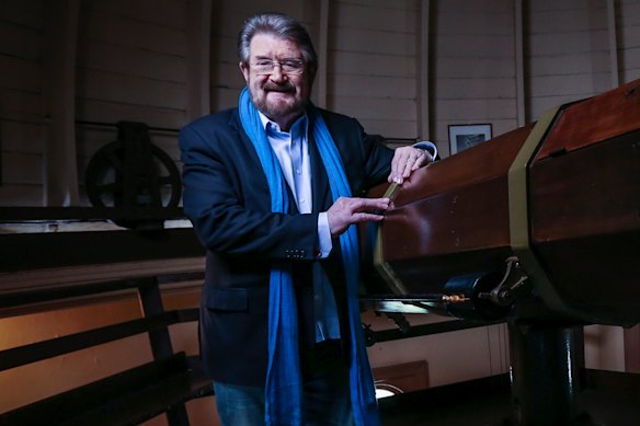 Derryn Hinch at the Melbourne Observatory in 2019. He covered the moon landing for Fairfax.
