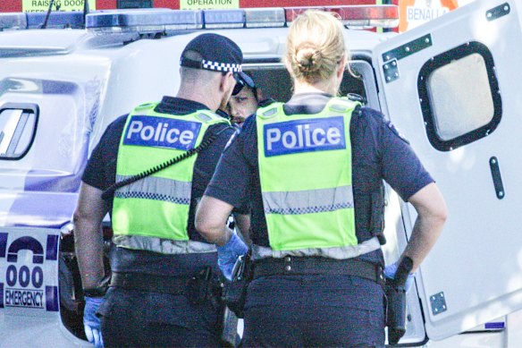 Police take Nugent into custody on Monday.
