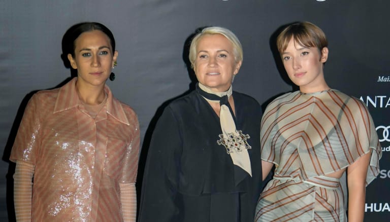 Silvia Fendi with daughters Leonetta and Delfina