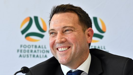 James Johnson fronted the press for the first time on Wednesday as Football Federation Australia's new chief executive.