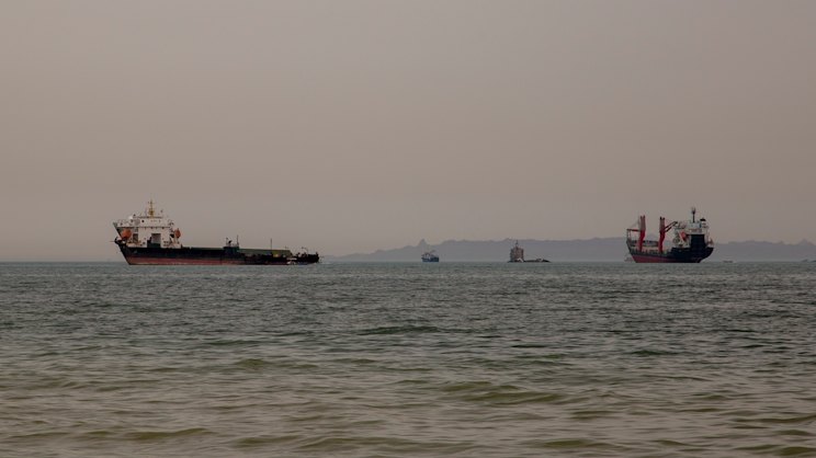 Map of the Strait of Hormuz transit lanes