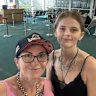 Pheobe Bishop, 17, with her mother, Kylie Johnson.