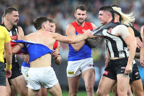 Melbourne and Collingwood have arguably the fiercest rivalry in the AFL.