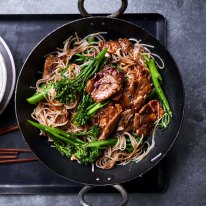 Quick Vietnamese caramel pork stir-fry. Sage Creative summer recipes for Good Food online and Home Front. December 2021. Good Food use only.