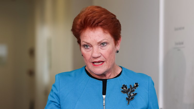 One Nation leader slams Labor and Canberra bubble before speech cut short