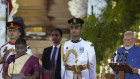 Narendra Modi, right, is sworn-in as prime minister in New Delhi.