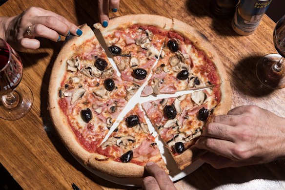 Capricciosa pizza at Tiamo.