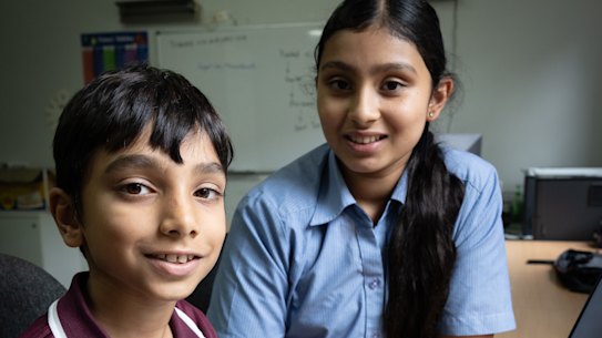 Siblings Sharvil and Shanaya Pandir have been tutored for NAPLAN.