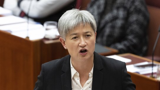 Foreign Minister Penny Wong will formally impose the sanctions on two Russian nationals and one Ukrainian. 