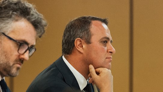 Tim Wilson chairing the franking credit public hearing in Chatswood. 