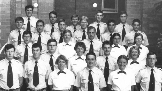 Peter Hart with his Police Academy class.