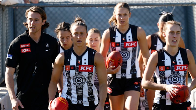 AFLW round 11 LIVE: Collingwood Magpies take the field after losing skipper Ruby Schleicher
