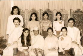 Former Burmese dictator Ne Win and June Rose Bellamy (front centre) with family members in the 1970s.