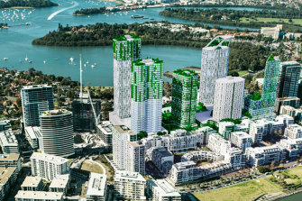An artist’s impression of proposed new residential tower blocks at Rhodes.