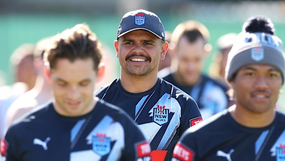 Latrell Mitchell and his NSW teammates.