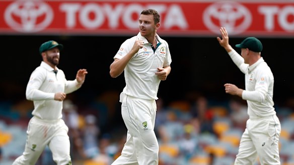 Josh Hazlewood finished with four wickets in the second innings as the Australians wrapped up the match with a day to spare.