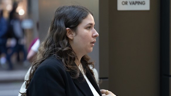 Mia Kline arrives at the royal commission.