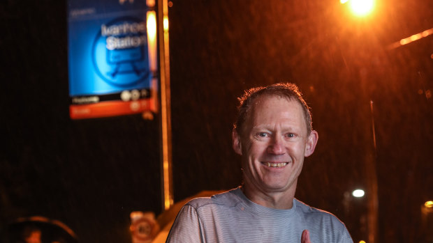 Metro runner Daryl Bussell at Ivanhoe station.