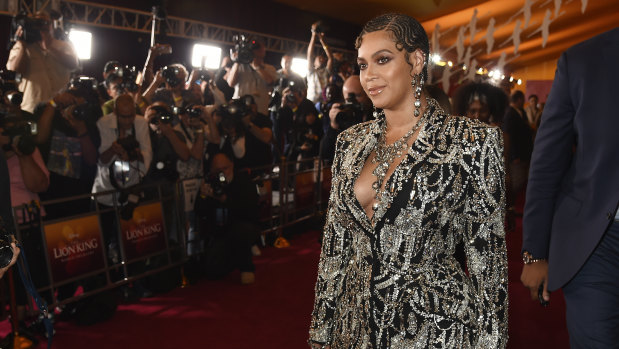 Beyonce at the LA premiere of The Lion King this week.