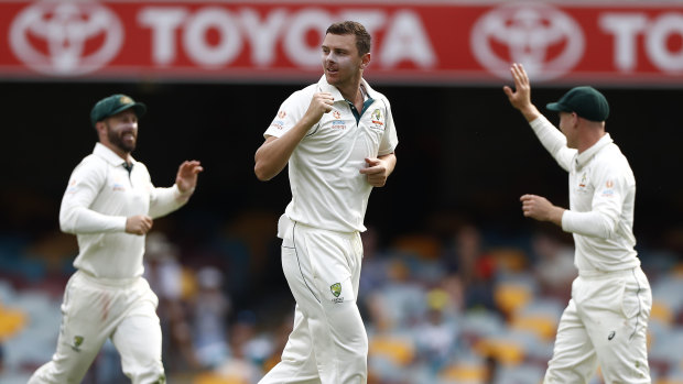 Josh Hazlewood finished with four wickets in the second innings as the Australians wrapped up the match with a day to spare.