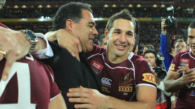 Exception: Mal Meninga believes his former Queensland fullback Billy Slater did not act against the spirit of the game with his tackle on Sosaia Feki.