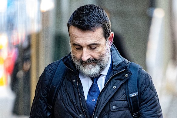 Former School Infrastructure chief executive Anthony Manning arrives at the ICAC on Friday.