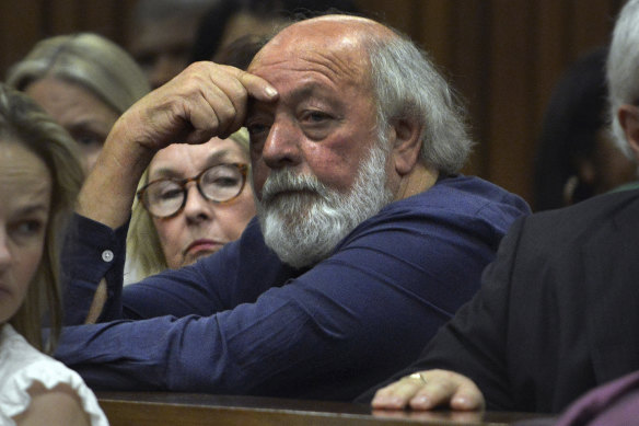 June and Barry Steenkamp at Pretoria’s  High Court in 2014. Earlier this year, they said they wanted Pistorius to remain in prison for life.