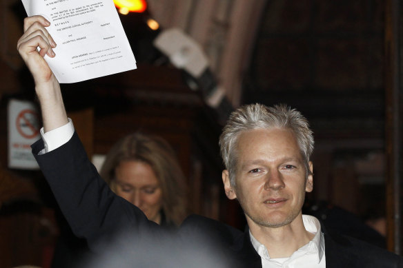 Back to the High Court next week: WikiLeaks founder Julian Assange outside the same court in central London in 2010.
