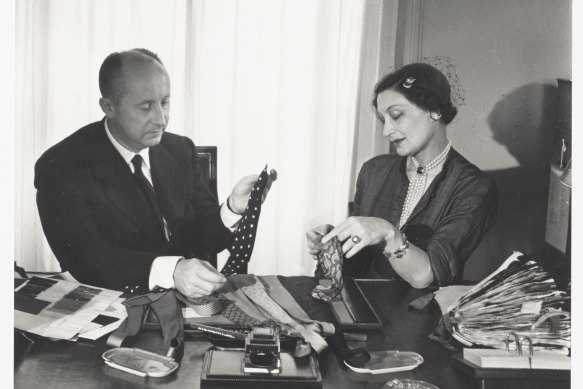 Christian Dior with his “first assistant designer” Mizza Bricard.