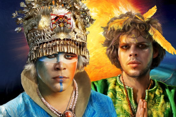 A publicity image of Empire of the Sun's Luke Steele and Nick Littlemore from 2009. 