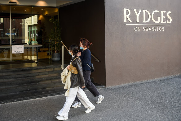 The Rydges on Swanston hotel was guarded by Unified.