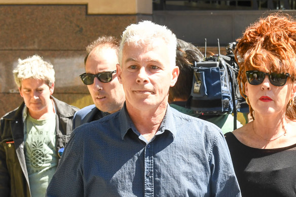 Matthew Honey leaving Melbourne Magistrates Court on Tuesday.