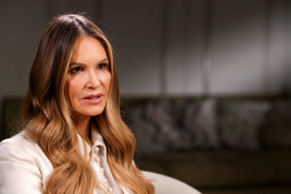 Elle Macpherson during her <i>60 Minutes</i> interview.