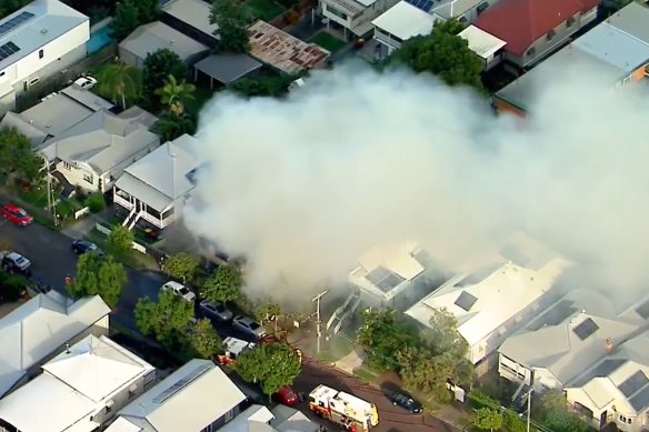 The Dutton Park blaze has since been brought under control.