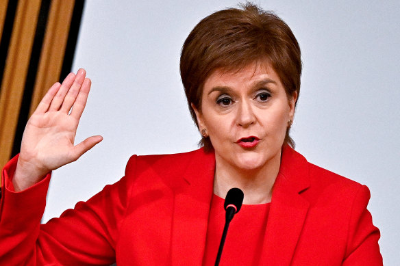 First Minister Nicola Sturgeon gives evidence to a Scottish Parliament committee examining her handling of harassment allegations against former first minister Alex Salmond.
